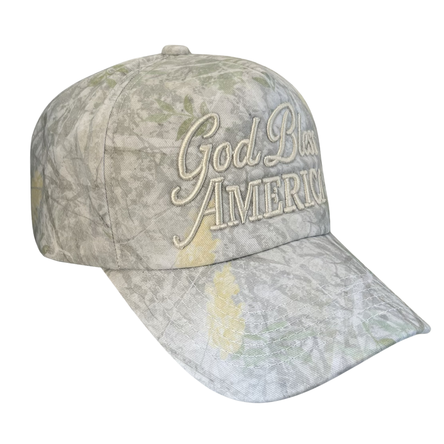 God Bless America Camo Trucker Hat