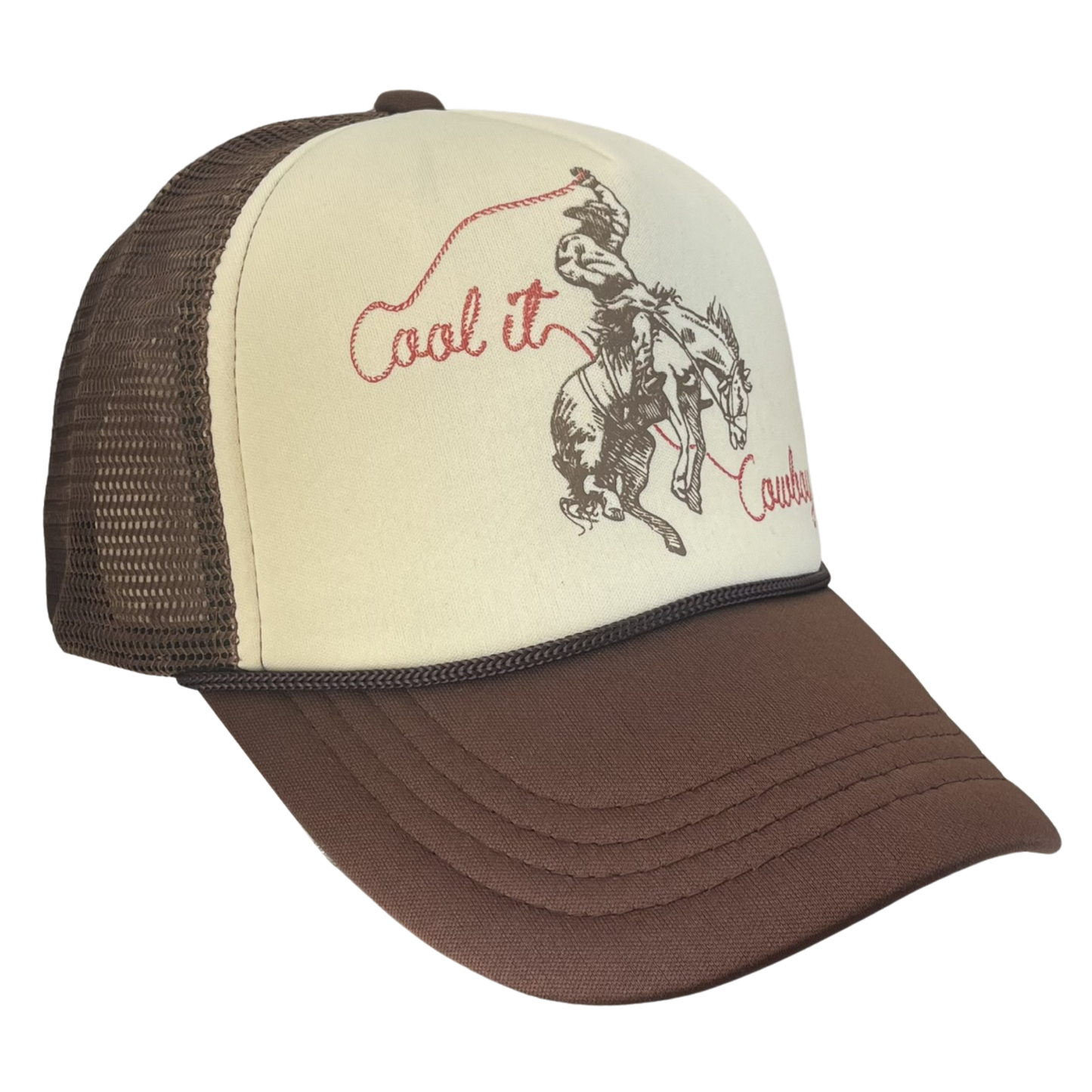 Vintage 70's Inspired Cool It Cowboy Trucker Hat