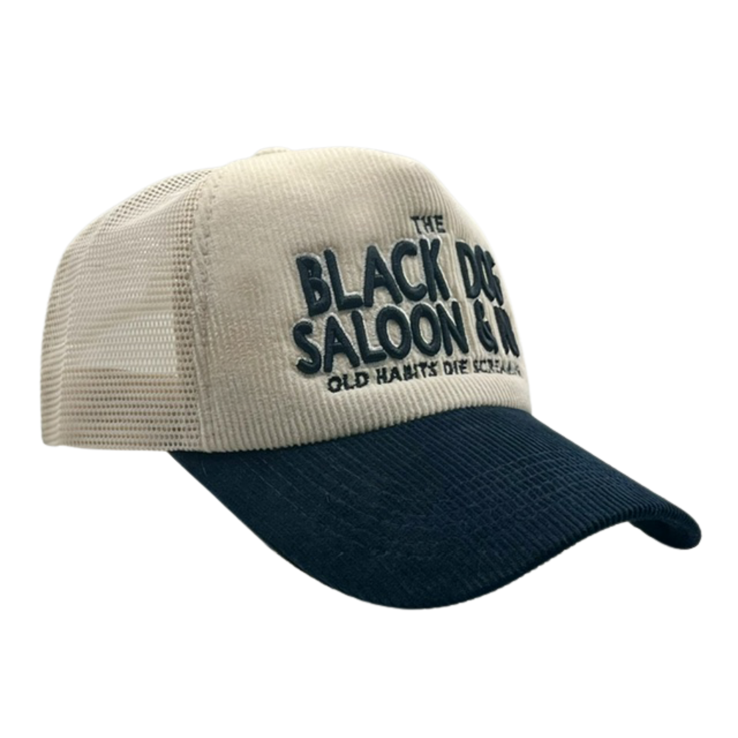 The Black Dog Saloon Corduroy Trucker Hat