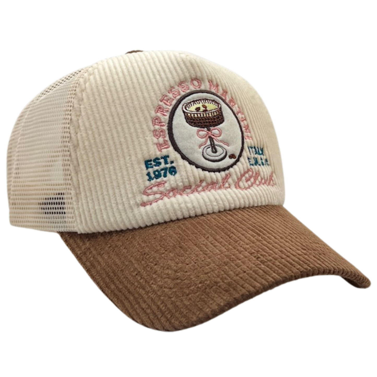 Espresso Martini Social Club Corduroy Trucker Hat