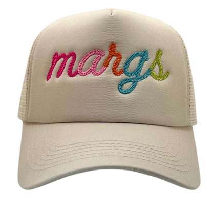 Margs Chainstitch Embroidered Trucker Hat