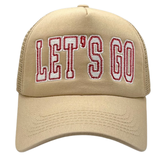 Let's Go Chain Stitch Trucker Hat
