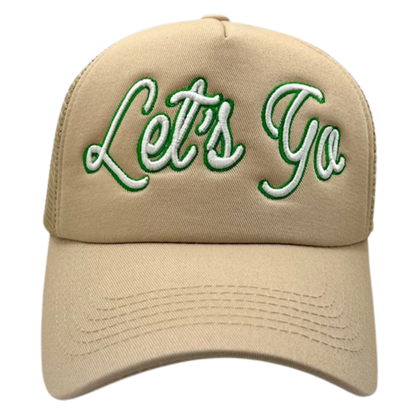 Let's Go Chain Stitch Trucker Hat