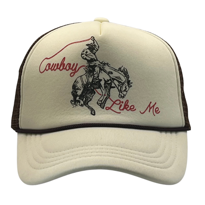 Vintage 70's Inspired Cowboy Like Me Trucker Hat