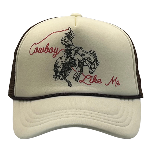 Vintage 70's Inspired Cowboy Like Me Trucker Hat