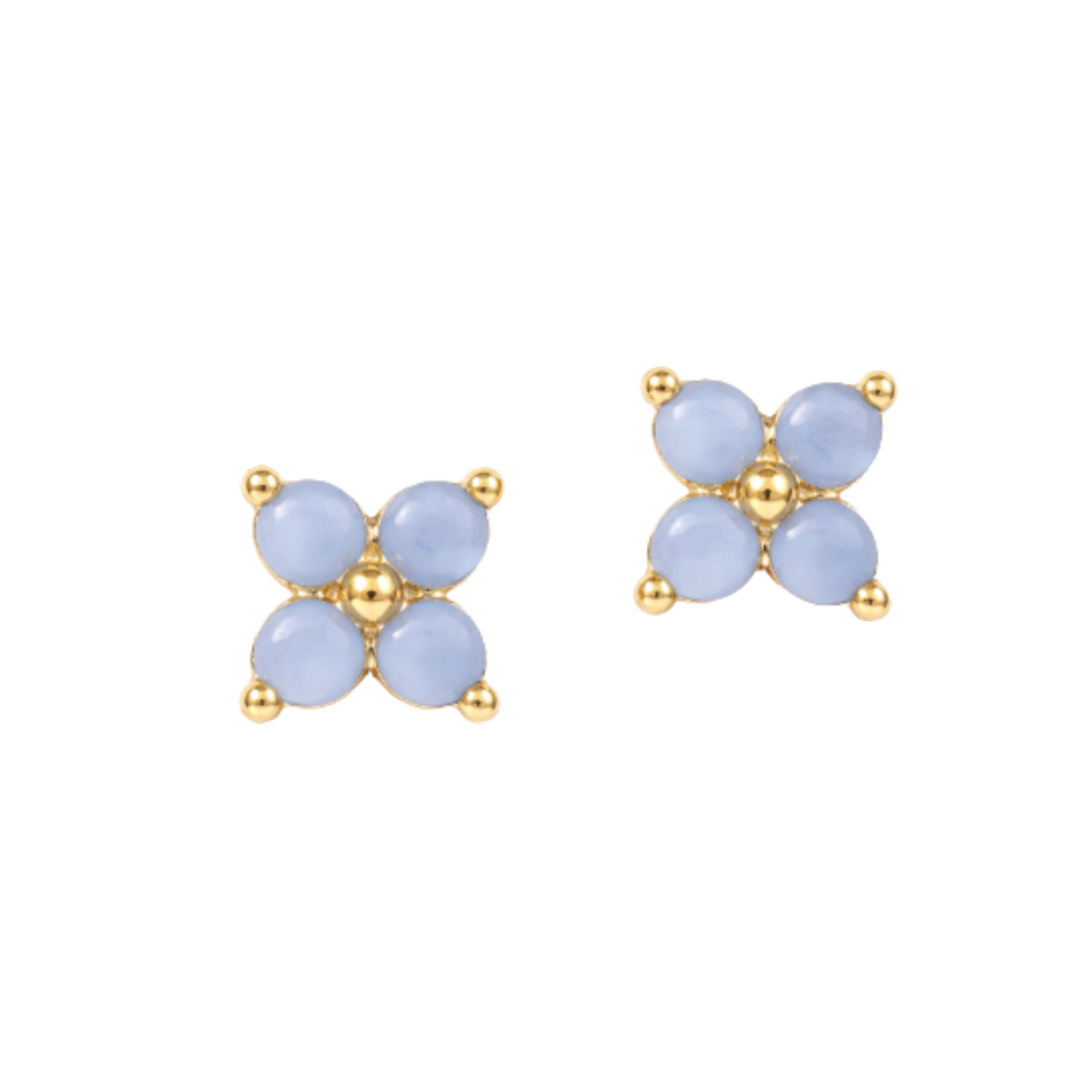 Floral Opal Cluster Stud Earring