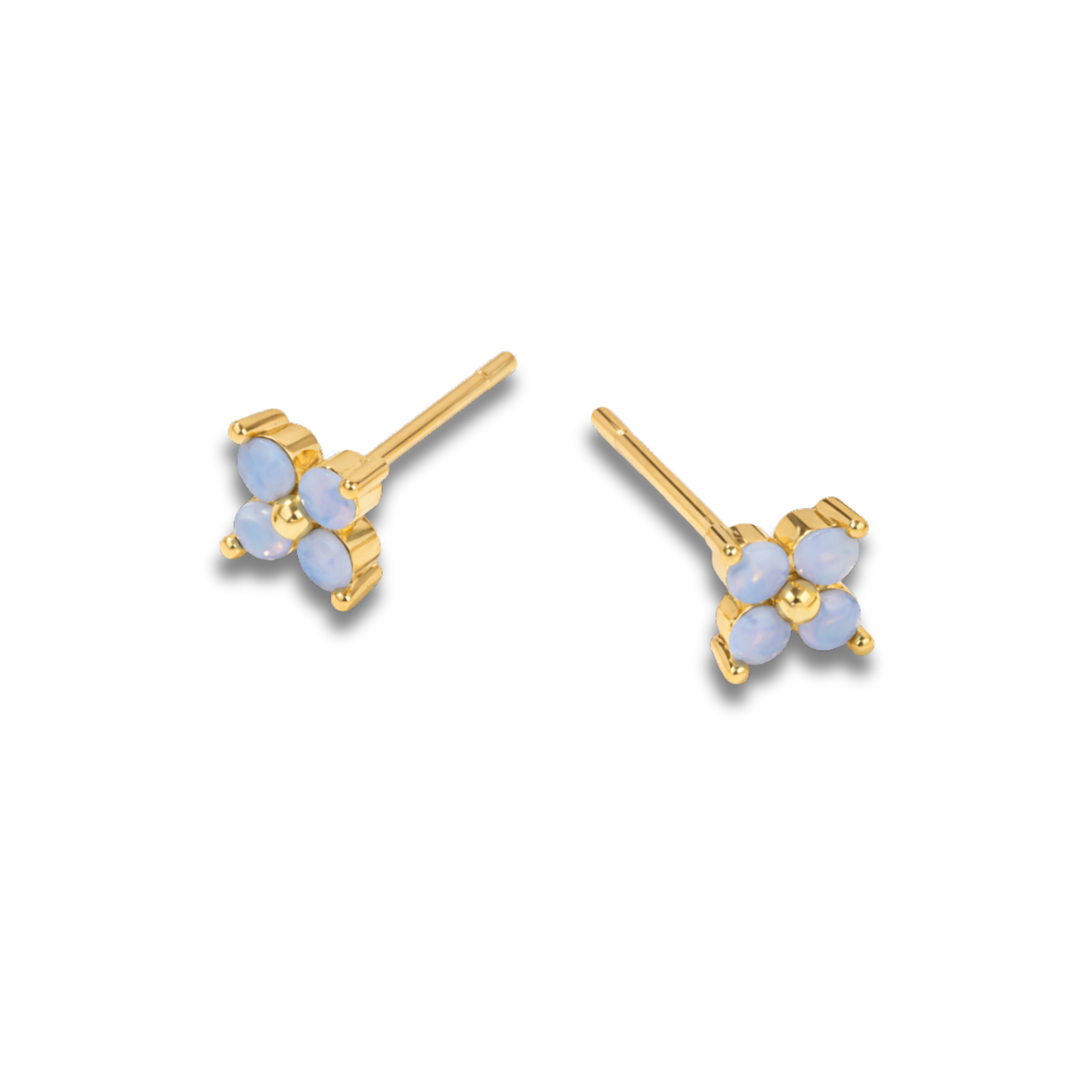 Floral Opal Cluster Stud Earring