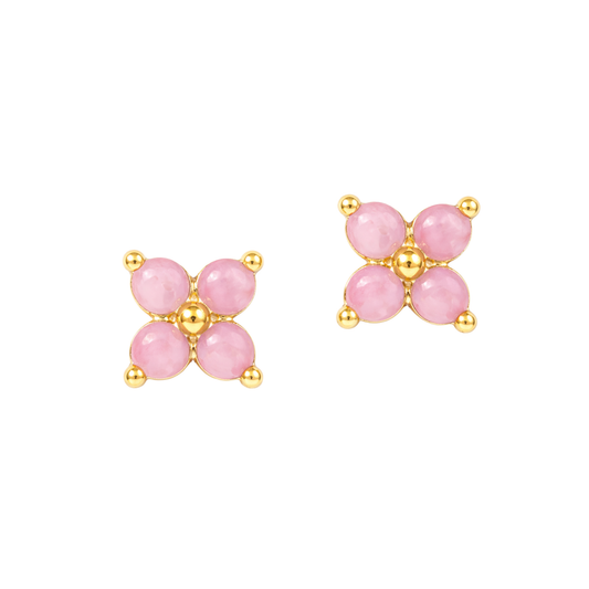 Floral Opal Cluster Stud Earring