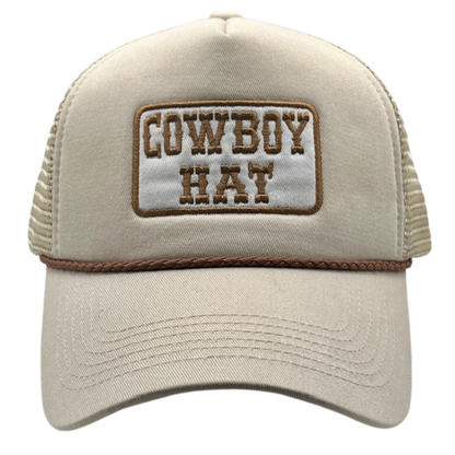 Cowboy Hat Patch Trucker Hat