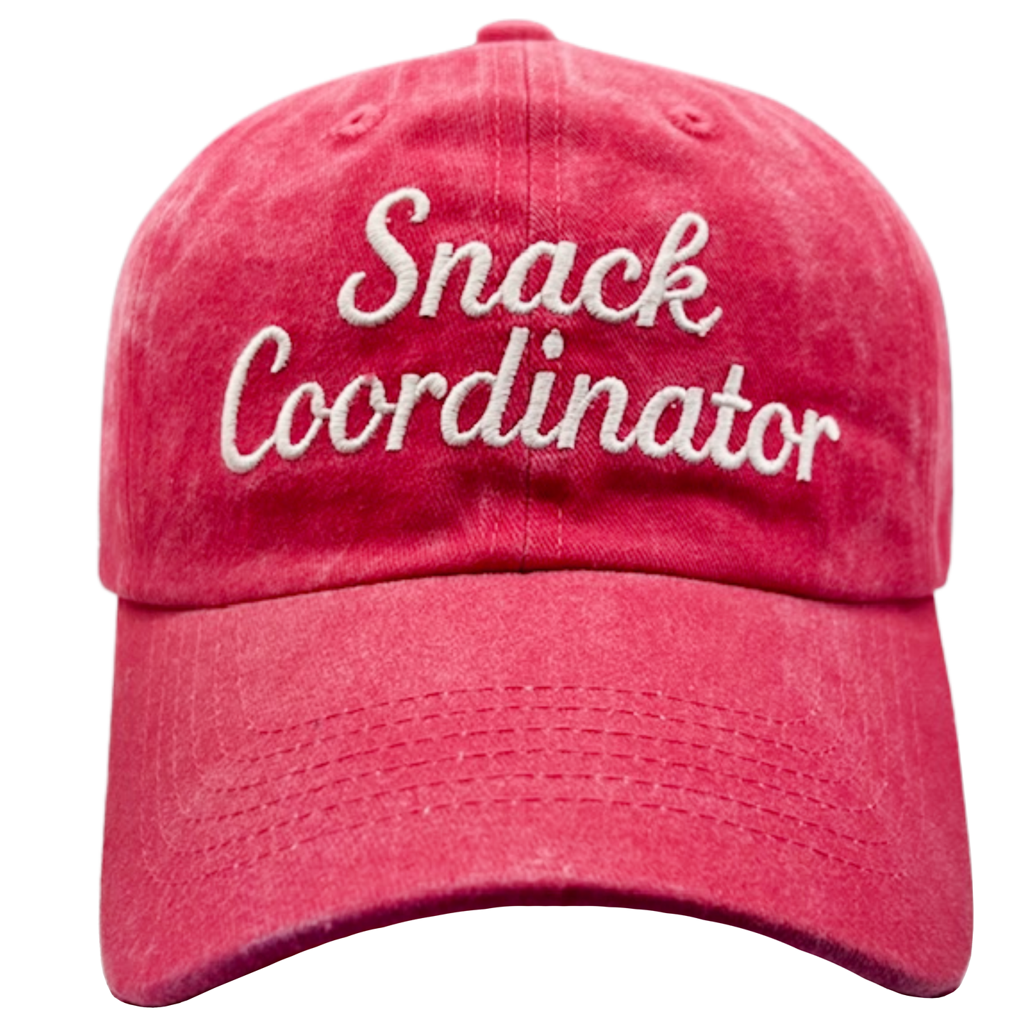 Snack Coordinator Washed Baseball Cap