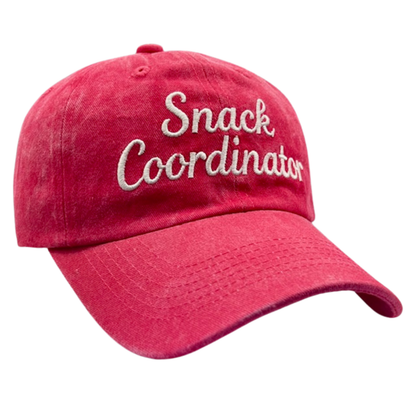 Snack Coordinator Washed Baseball Cap