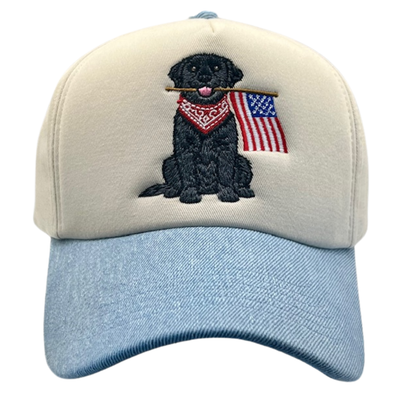 Patriotic Black Lab Trucker Hat