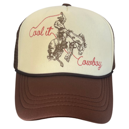 Vintage 70's Inspired Cool It Cowboy Trucker Hat