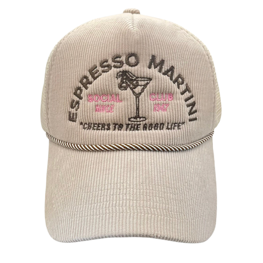 Espresso Martini Corduroy Trucker Hat