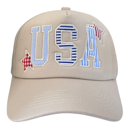 USA Striped Patch Trucker Hat