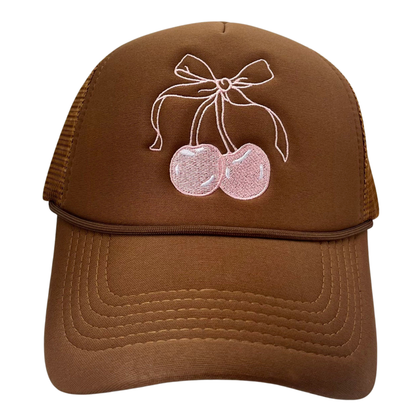 Cherry Bow Trucker Hat
