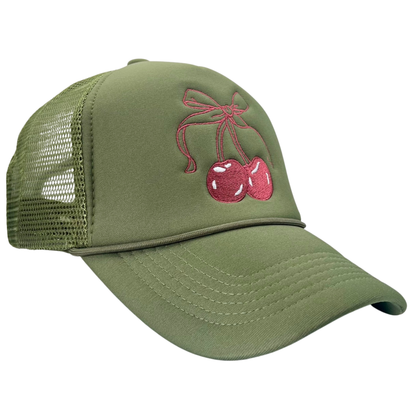 Cherry Bow Trucker Hat