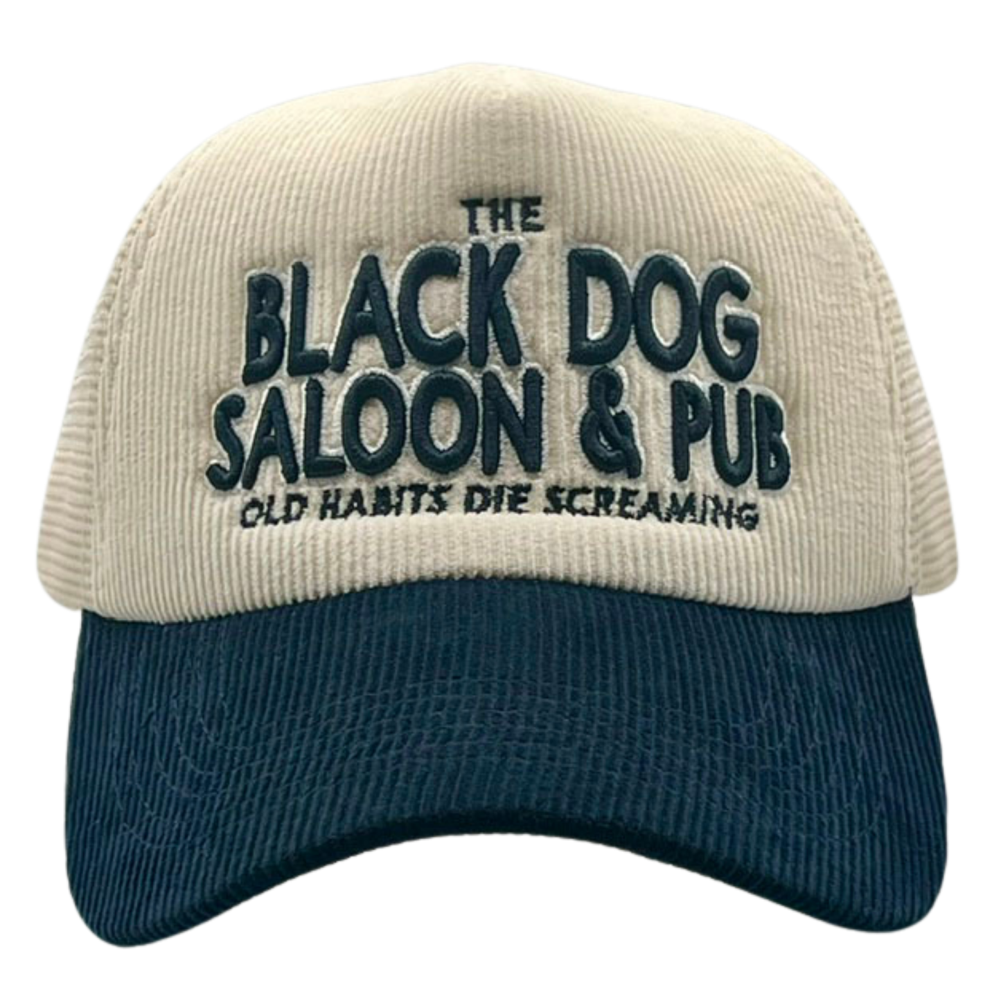 The Black Dog Saloon Corduroy Trucker Hat