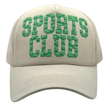 Sports Club Puff Printed Daisy Trucker Hat