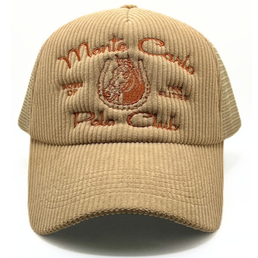 Monte Carlo Polo Club Corduroy Trucker Hat
