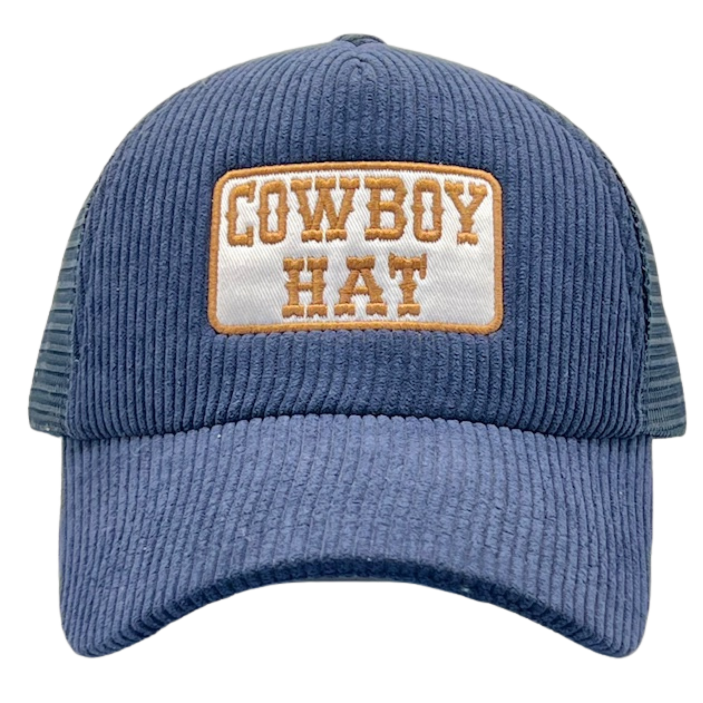 Cowboy Hat Patch Corduroy Trucker Hat