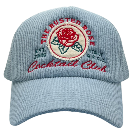 The Rusted Rose Cocktail Club Corduroy Trucker Hat
