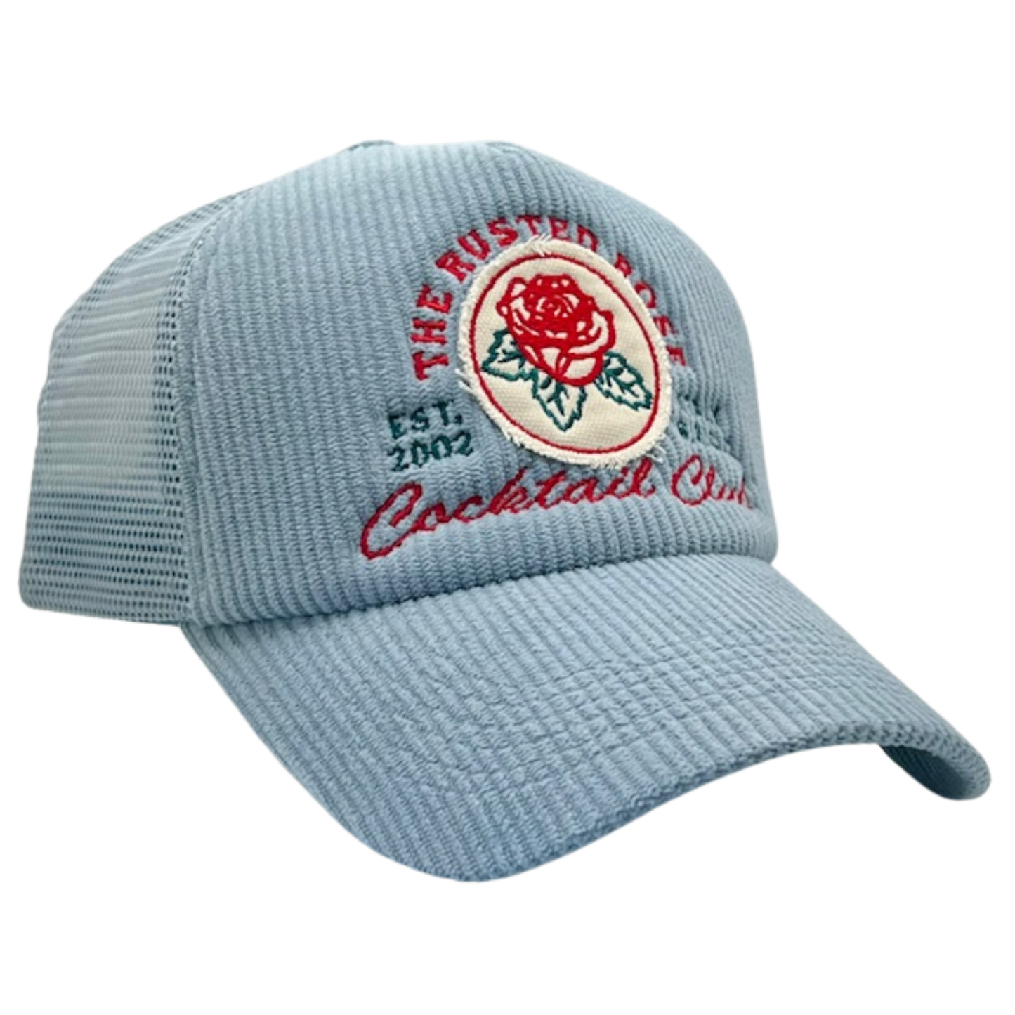 The Rusted Rose Cocktail Club Corduroy Trucker Hat