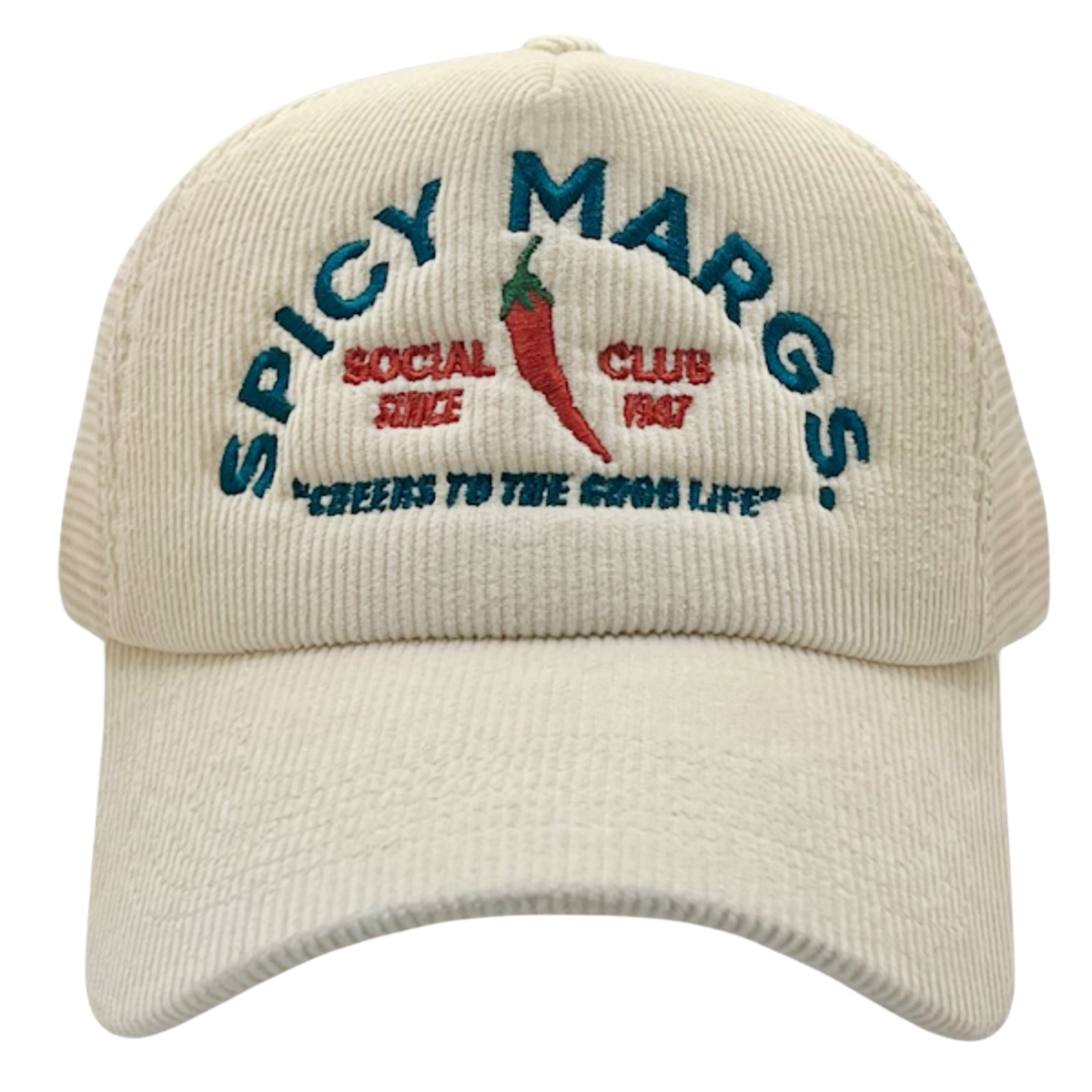 Spicy Margs Social Club Corduroy Trucker Hat