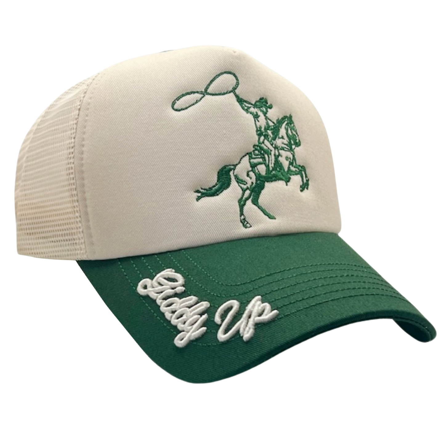 Giddy Up Script Trucker Hat