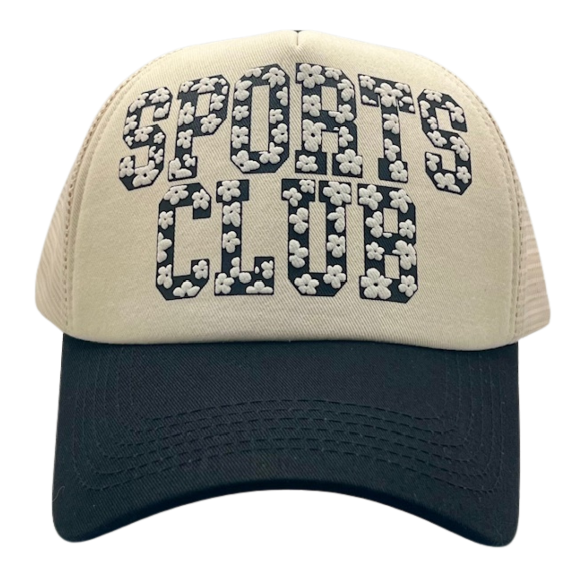 Sports Club Puff Printed Daisy Trucker Hat