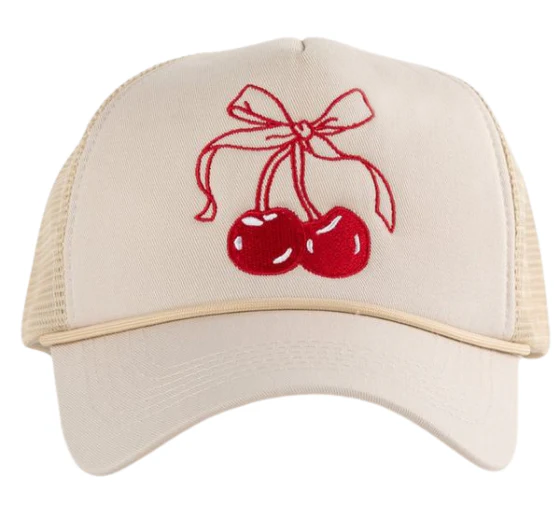 Cherry Bow Trucker Hat